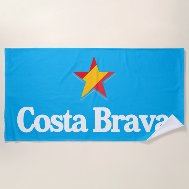 Serviette De Plage Etoiles d'Espagne - Costa Brava (Devant)