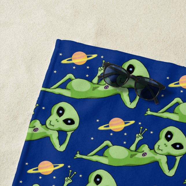 Serviette de plage étrangère de paix (En situation)