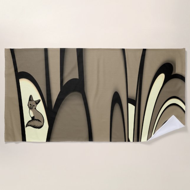 Serviette De Plage Être renard (Devant)