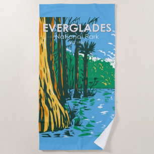 Serviette De Plage Everglades Parc National Floride Vintage