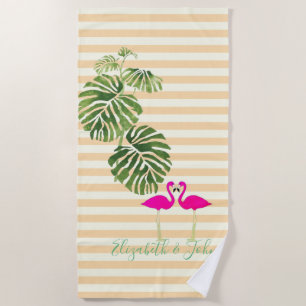 Serviette De Plage Exotique tropicale, Exotique à rayures, Personnali