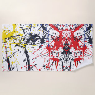 Serviette De Plage Explosion Colorée : Un Jeu de Touches Aléatoires