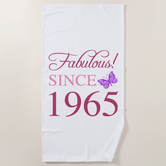 Serviette De Plage Fabuleux depuis 1965 60e anniversaire (Devant)