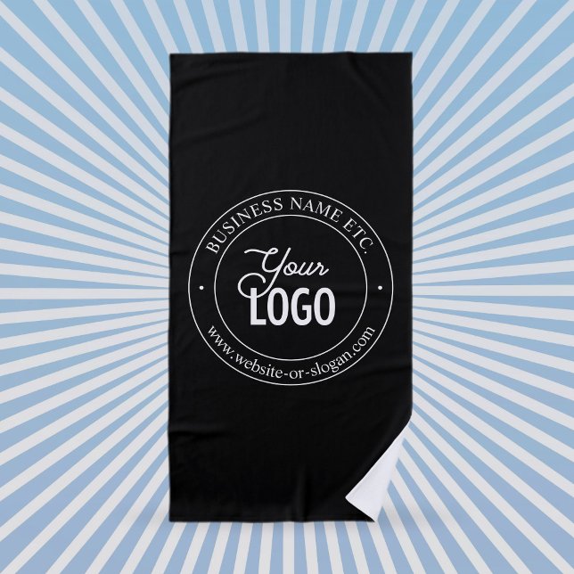 Serviette De Plage Facile de remplacement de logo et de texte personn (Créateur téléchargé)