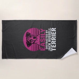Serviette De Plage Facilement distrait par Jack Russell Terrier