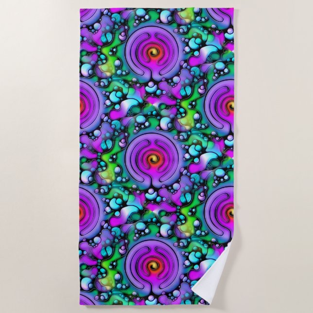 Serviette De Plage Façons de vivre - Motif d'art neurographique 2 (Devant)
