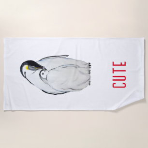 Serviette De Plage Famille mignonne de pingouins empereurs T-Shirt