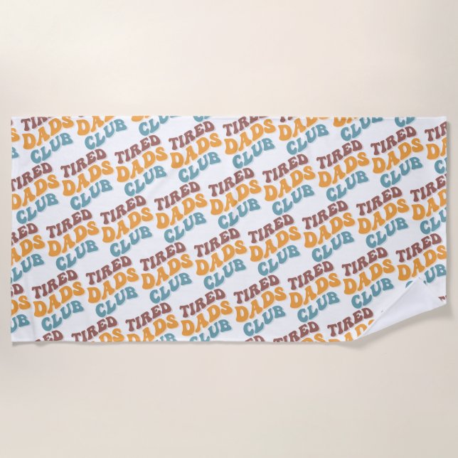 Serviette De Plage Fatigué Dads Club Funny (Devant)