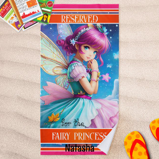 Serviette De Plage Fée Princesse Féminine Colorée