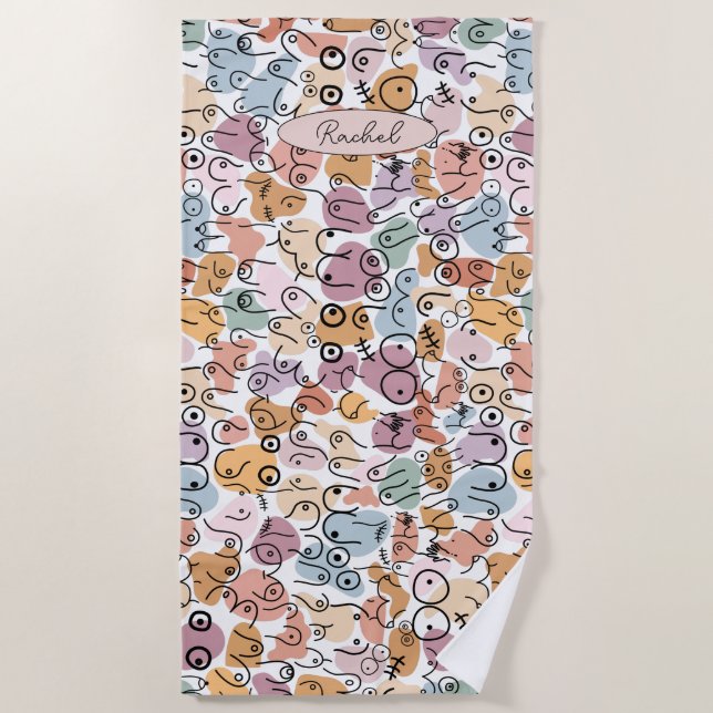 Serviette De Plage féministe amusante (Devant)