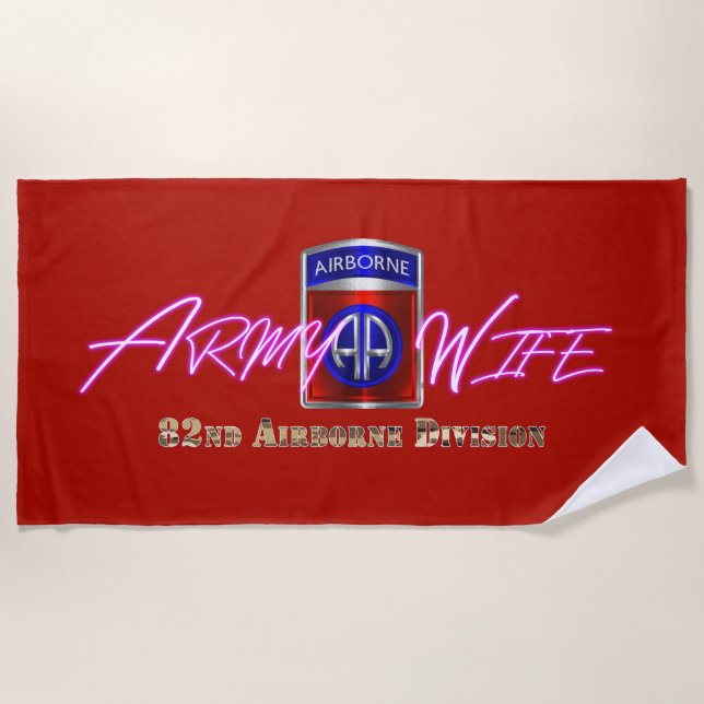 Serviette De Plage Femme de la 82e division aéroportée (Devant)
