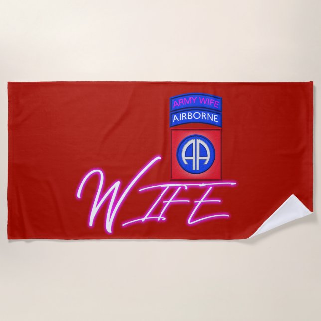 Serviette De Plage Femme de la 82e division aéroportée (Devant)