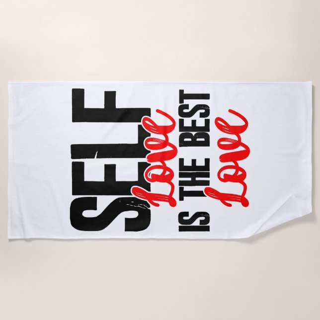 Serviette De Plage Femmes Chemises D'Autonomisation - L'Amour De Soi  (Devant)