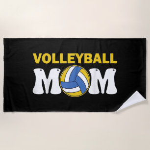Serviette De Plage Femmes Volleyball Maman Chemise Jeu Jour Joueur am