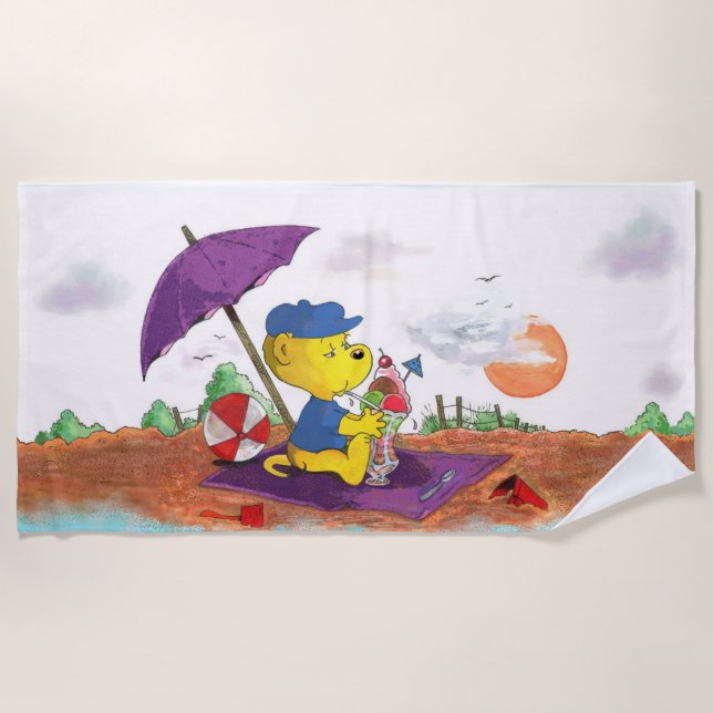 Serviette De Plage Ferald | Plage Glace-Cream Delft (Devant)