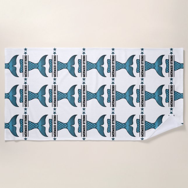 Serviette de plage ferme de sirène (Devant)