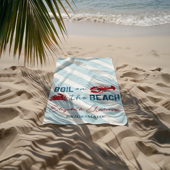 Serviette De Plage Fête de Bachelorette Bouillabaisse de Fruits de Me (Créateur téléchargé)
