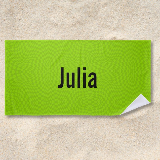 Serviette De Plage Fête de Bachelorette d'été vert néon slime tenue d (Créateur téléchargé)