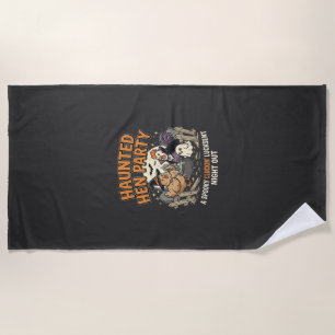 Serviette De Plage Fête de poule hantée d'Halloween