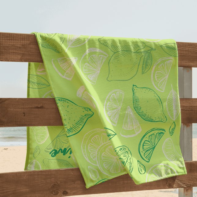 Serviette De Plage Fête de weekend de demoiselle d'honneur Lemon (Créateur téléchargé)