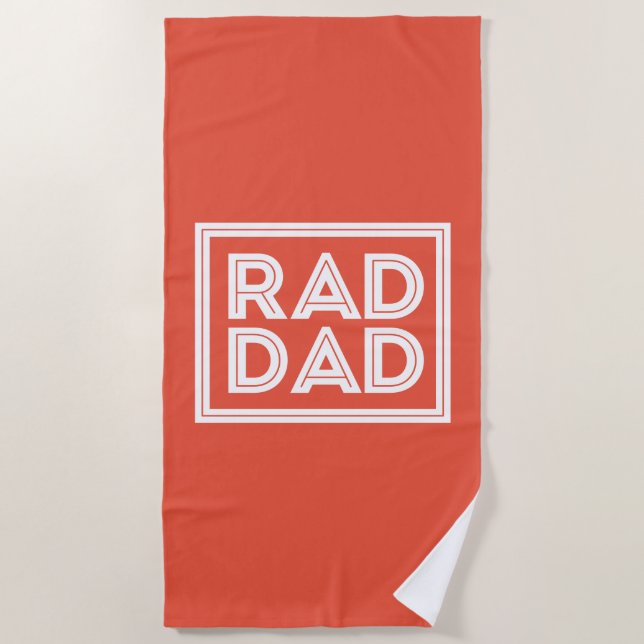 Serviette De Plage Fête des pères - Rad Dad (Devant)