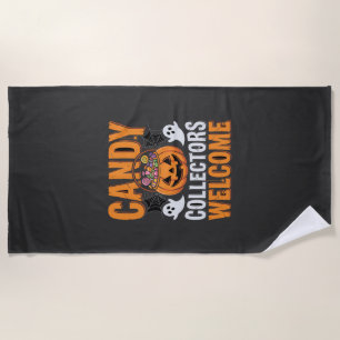 Serviette De Plage Fête d'Halloween de squelettes dansants colorés