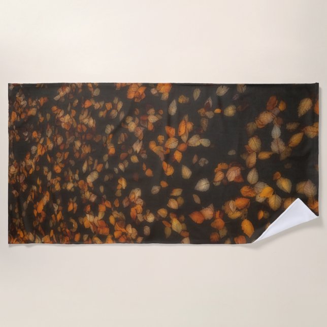 Serviette De Plage feuilles d'automne (Devant)