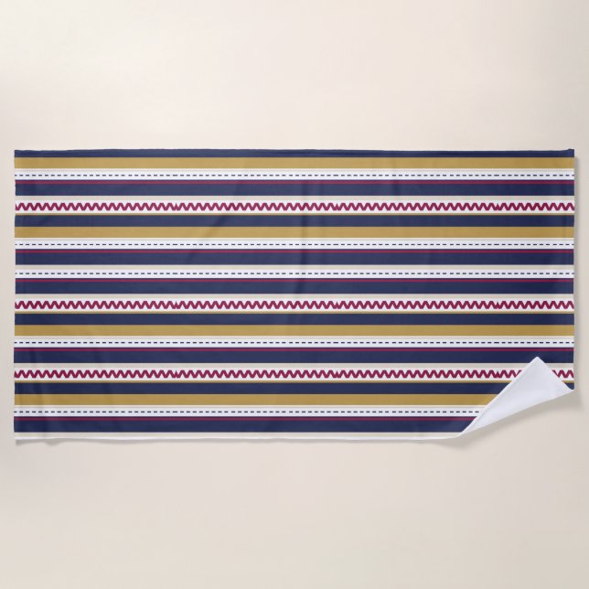 Serviette De Plage Feuilles de papier horizontales et verticales  (Devant)