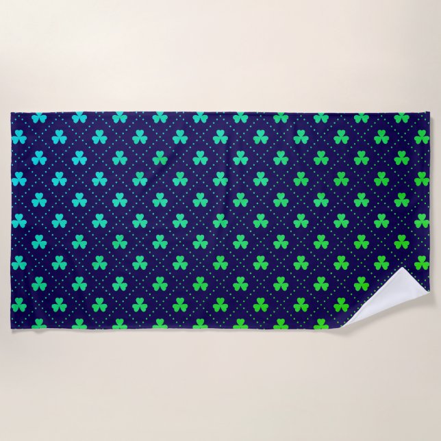 Serviette De Plage Feuilles de trèfle motif de la Saint-Patrick-53223 (Devant)