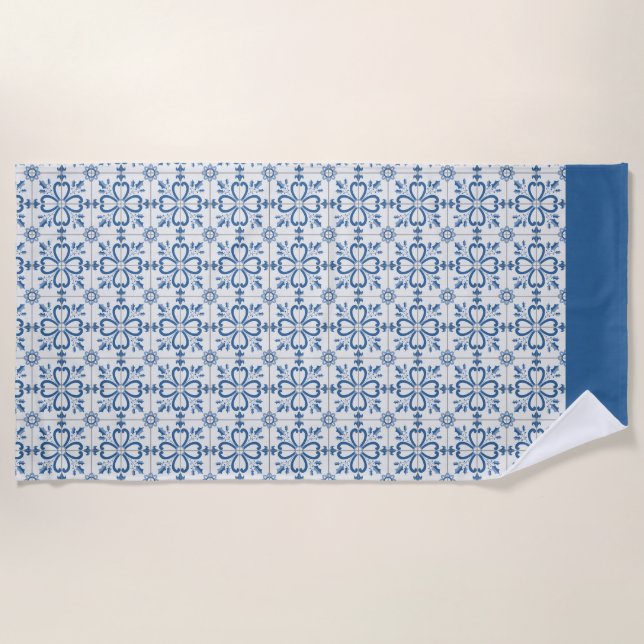 Serviette De Plage Feuilles saints de Noël et pétales de fleurs (Devant)
