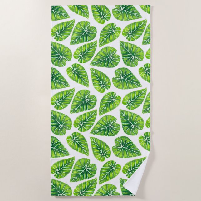 Serviette De Plage Feuilles tropicaux (Devant)