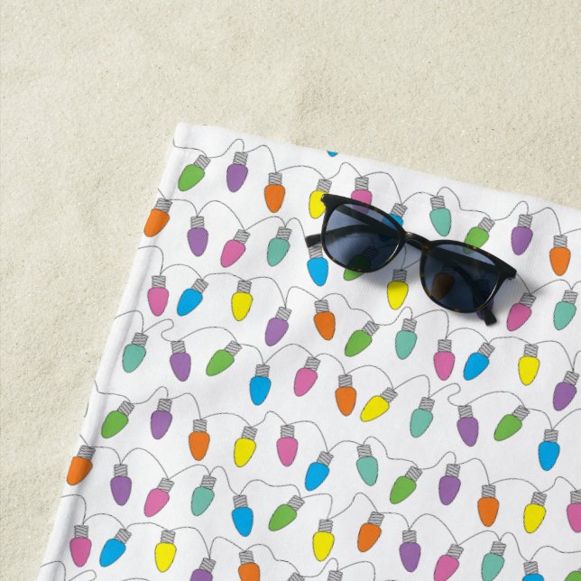 Serviette De Plage Feux de Noël (En situation)