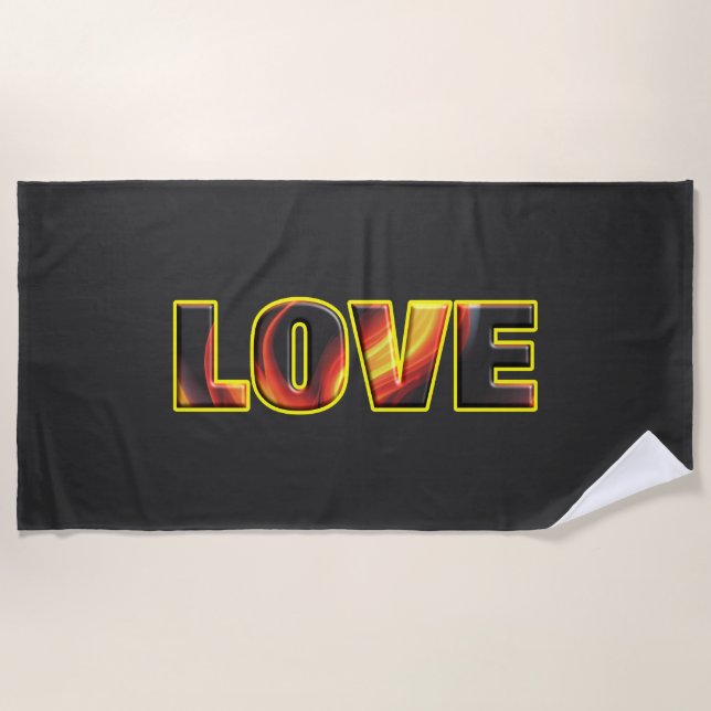 SERVIETTE DE PLAGE FIERT LOVE (Devant)