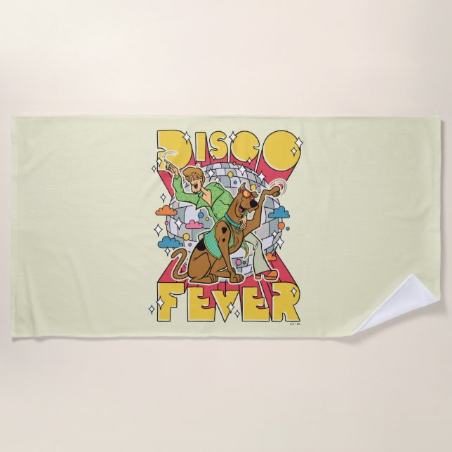 Serviette De Plage Fièvre de Disco avec Scooby et Shaggy (Devant)