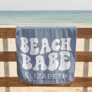 Serviette De Plage Fille de la Plage Poussiéreux Bleu Froid Enterreme