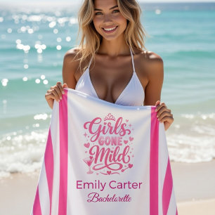 Serviette De Plage Filles Devenues Sages Rayures Roses Enterrement De