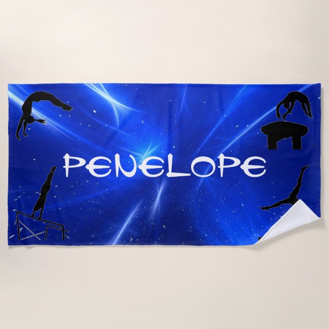 Serviette De Plage Filles Gymnastique Événements Plage Serviette (Devant)