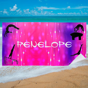 Serviette De Plage Filles Gymnastique Événements Plage Serviette