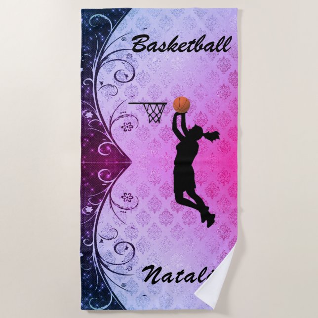 Serviette De Plage Filles Majestic Gradient Basketball (Devant)
