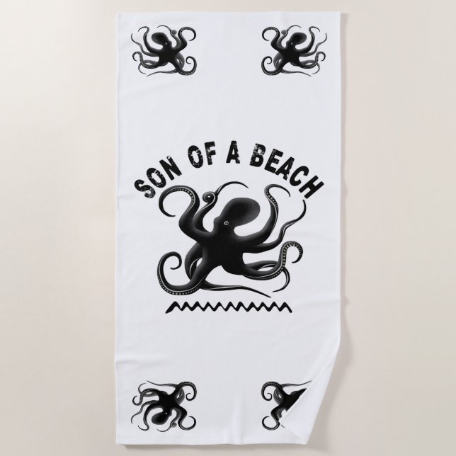 Serviette De Plage Fils d'une plage - Conception de jeux pour amoureu (Devant)
