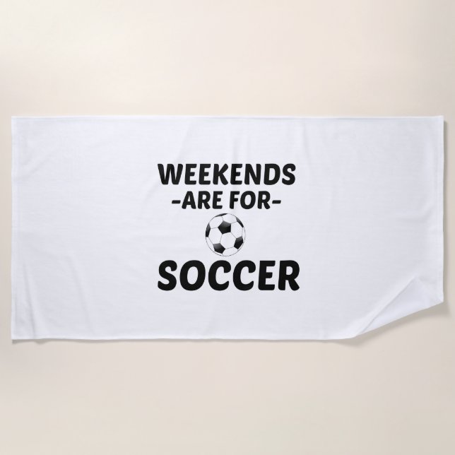 SERVIETTE DE PLAGE FIN DE SEMAINE DU FOOTBALL (Devant)