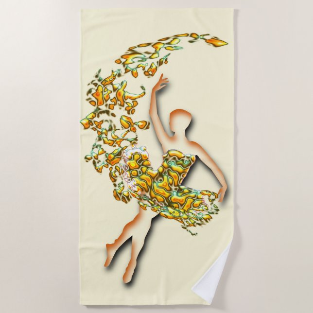 Serviette De Plage Fire Ballerina Beach Towel (Devant)