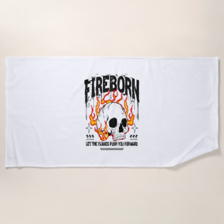 Serviette De Plage Fireborn Skull Urban Streetwear