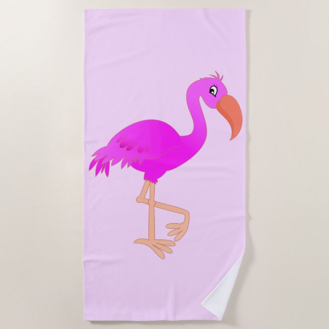 Serviette De Plage Flamant rose Beach Towel (Devant)