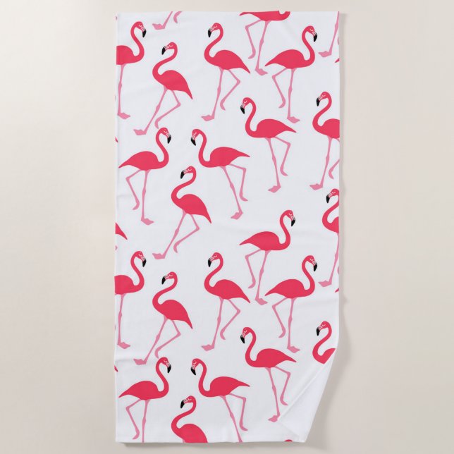 Serviette De Plage Flamants roses (Devant)