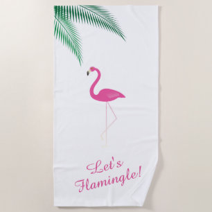 Serviette De Plage Flamingle Flamant rose Beach Towel
