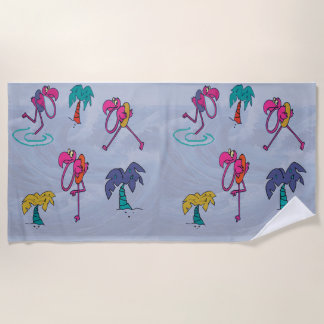 Serviette De Plage Flamingo Beach Towel