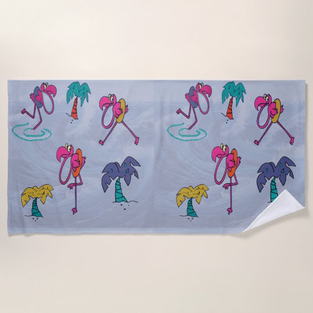 Serviette De Plage Flamingo Beach Towel (Devant)