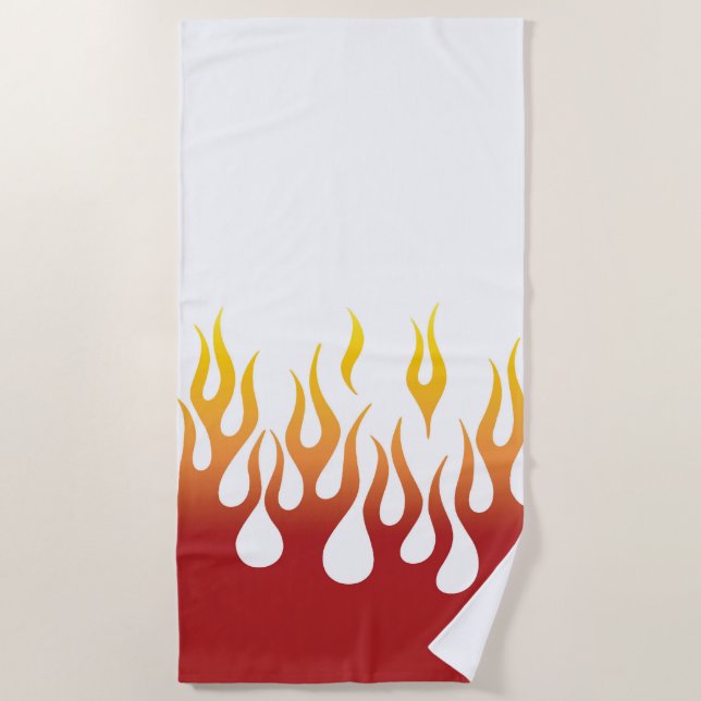 Serviette De Plage Flammes d'un rouge ardent (Devant)