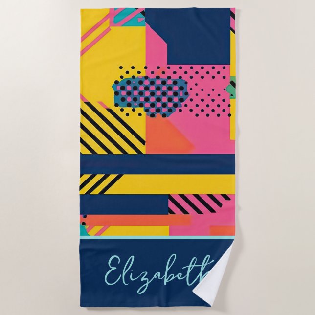 Serviette De Plage Flashback des années 80 (Devant)